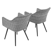Load image into Gallery viewer, Endeavor Outdoor Patio Wicker Rattan Dining Armchair Set of 2 by Modway
