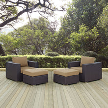 Load image into Gallery viewer, Convene 4 Piece Outdoor Patio Sectional Set by Modway
