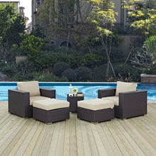 Load image into Gallery viewer, Convene 5 Piece Outdoor Patio Sectional Set by Modway
