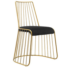 Load image into Gallery viewer, Rivulet Gold Stainless Steel Performance Velvet Dining Chair by Modway
