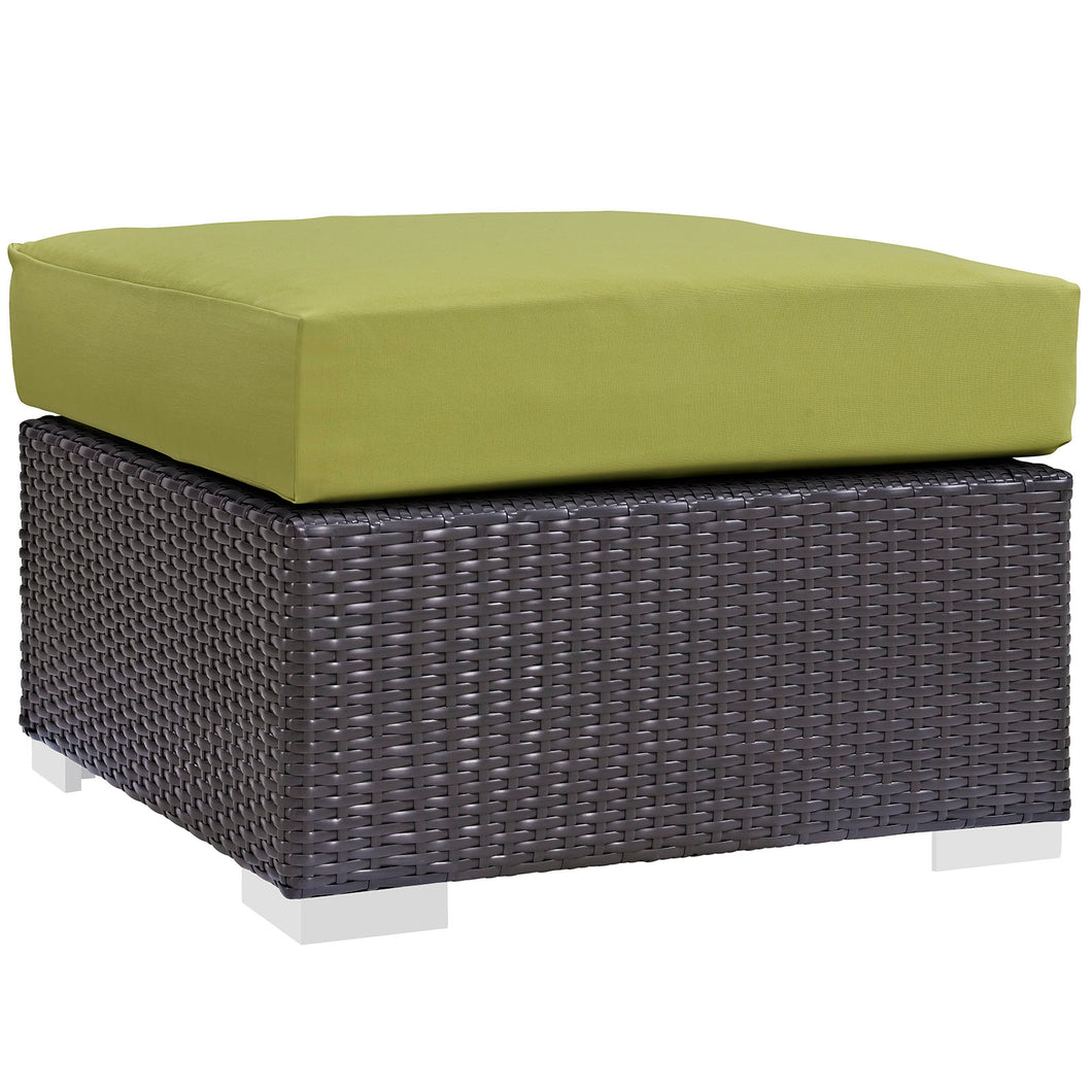 Convene Outdoor Patio Fabric Square Ottoman by Modway