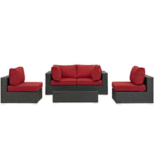 Load image into Gallery viewer, Sojourn 5 Piece Outdoor Patio Sunbrella¨ Sectional Set by Modway
