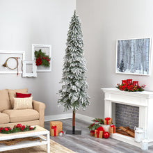 Load image into Gallery viewer, 9&#39; Flocked Gr&amp; Alpine Artificial Christmas Tree w/ 600 Clear Lights
