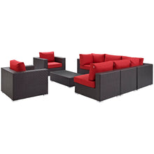 Load image into Gallery viewer, Convene 8 Piece Outdoor Patio Sectional Set by Modway
