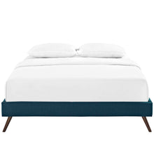 Load image into Gallery viewer, Loryn Fabric Queen Bed Frame with Round Splayed Legs by Modway
