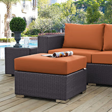 Load image into Gallery viewer, Convene Outdoor Patio Fabric Square Ottoman by Modway
