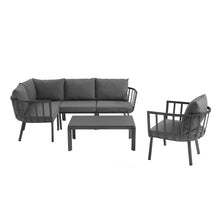 Load image into Gallery viewer, Riverside 6 Piece Outdoor Patio Aluminum Set by Modway
