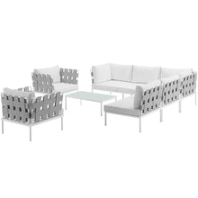 Load image into Gallery viewer, Harmony 8 Piece Outdoor Patio Aluminum Sectional Sofa Set by Modway
