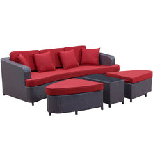 Load image into Gallery viewer, Monterey 4 Piece Outdoor Patio Sofa Set by Modway
