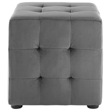 Load image into Gallery viewer, Contour Tufted Cube Performance Velvet Ottoman by Modway
