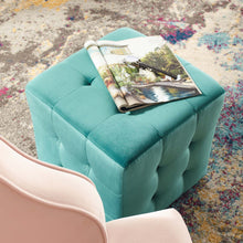 Load image into Gallery viewer, Contour Tufted Cube Performance Velvet Ottoman by Modway
