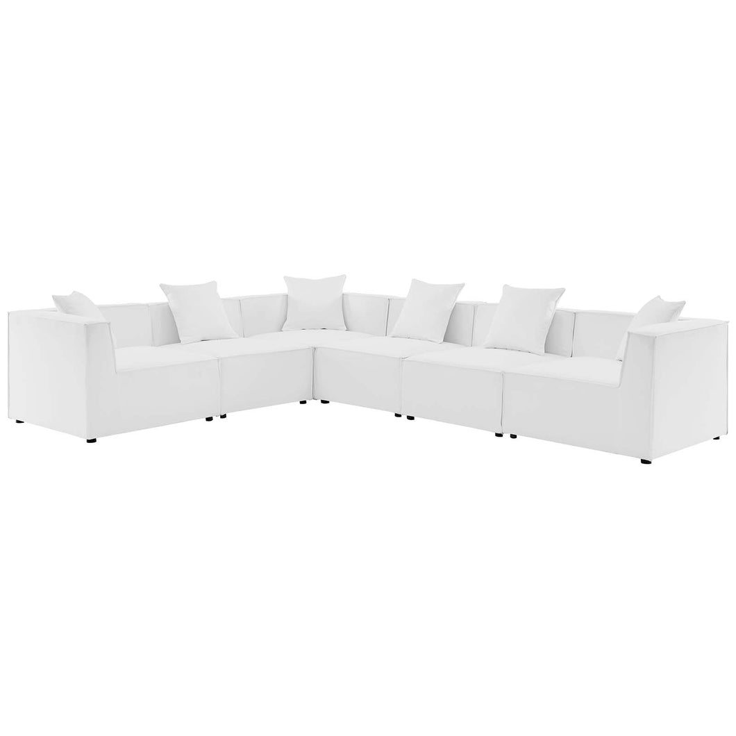 Saybrook 6-Piece Outdoor Patio Upholstered Sectional Sofa by Modway