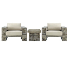 Load image into Gallery viewer, Manteo Rustic Coastal Outdoor Patio Sunbrella¨ 3 Piece Set
