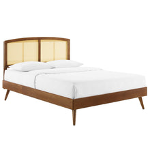 Load image into Gallery viewer, Sierra Cane and Wood King Platform Bed With Splayed Legs by Modway
