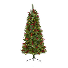 Load image into Gallery viewer, 6.5&#39; Norway Mixed Pine Artificial Christmas Tree w/ 350 Clear LED Lights
