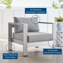 Load image into Gallery viewer, Shore Sunbrella¨ Fabric Aluminum Outdoor Patio Armchair by Modway
