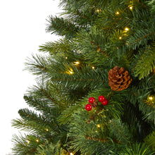 Load image into Gallery viewer, 8&#39; Aberdeen Spruce Artificial Christmas Tree w/ 500 Clear LED Lights
