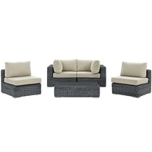 Load image into Gallery viewer, Summon 5 Piece Outdoor Patio Sunbrella¨ Sectional Set by Modway
