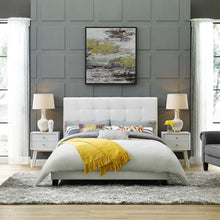Load image into Gallery viewer, Melanie Tufted Button Upholstered Fabric Full Platform Bed by Modway
