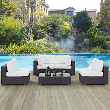 Load image into Gallery viewer, Convene 5 Piece Outdoor Patio Sectional Set by Modway
