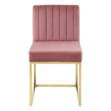 Load image into Gallery viewer, Carriage Channel Tufted Sled Base Performance Velvet Dining Chair
