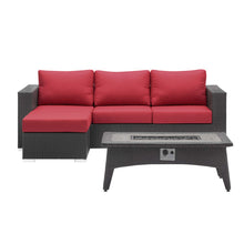 Load image into Gallery viewer, Convene 3 Piece Set Outdoor Patio with Fire Pit by Modway
