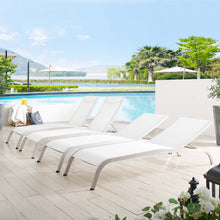 Load image into Gallery viewer, Savannah Outdoor Patio Mesh Chaise Lounge Set of 4 by Modway

