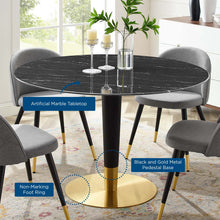 Load image into Gallery viewer, Zinque 47&quot; Artificial Marble Dining Table by Modway
