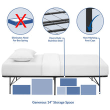 Load image into Gallery viewer, Horizon Stainless Steel Twin Bed Frame by Modway

