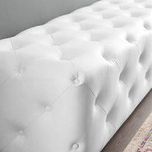 Load image into Gallery viewer, Amour 72" Tufted Button Entryway Faux Leather Bench by Modway
