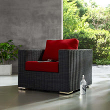 Load image into Gallery viewer, Summon Outdoor Patio Fabric Sunbrella¨ Armchair by Modway
