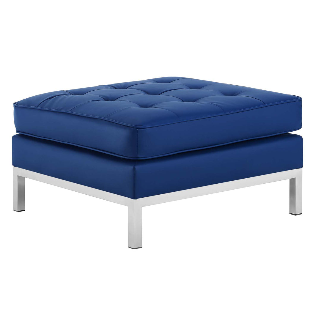 Loft Tufted Vegan Leather Ottoman by Modway