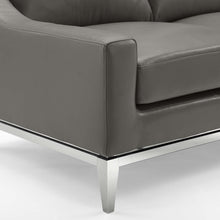 Load image into Gallery viewer, Harness Stainless Steel Base Leather Armchair
