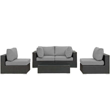 Load image into Gallery viewer, Sojourn 5 Piece Outdoor Patio Sunbrella¨ Sectional Set by Modway
