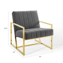 Load image into Gallery viewer, Inspire Channel Tufted Performance Velvet Armchair by Modway
