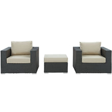 Load image into Gallery viewer, Sojourn 3 Piece Outdoor Patio Sunbrella¨ Sectional Set by Modway
