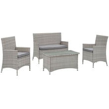 Load image into Gallery viewer, Bridge 4 Piece Outdoor Patio Patio Conversation Set by Modway
