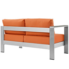 Load image into Gallery viewer, Shore Left-Arm Corner Sectional Outdoor Patio Aluminum Loveseat by Modway
