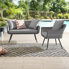 Load image into Gallery viewer, Endeavor 2 Piece Outdoor Patio Wicker Rattan Loveseat and Armchair Set by Modway
