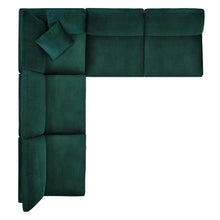 Load image into Gallery viewer, Commix 5-Piece Down Filled Overstuffed Performance Velvet Sectional Sofa by Modway
