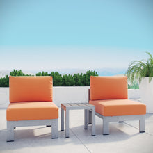 Load image into Gallery viewer, Shore 3 Piece Outdoor Patio Aluminum Sectional Sofa Set by Modway
