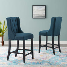 Load image into Gallery viewer, Baronet Upholstered Fabric Counter Bar Stool Set of 2 by Modway
