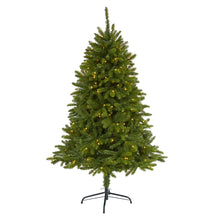 Load image into Gallery viewer, 5' Sierra Spruce 'Natural Look' Artificial Christmas Tree w/ 200 Clear LED Light
