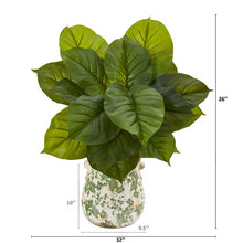 Load image into Gallery viewer, 26&quot; Large Philodendron Artificial Plant in Floral Planter (Real Touch)
