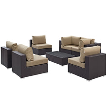 Load image into Gallery viewer, Convene 7 Piece Outdoor Patio Sectional Set by Modway
