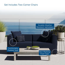 Load image into Gallery viewer, Saybrook 2-Piece Outdoor Patio Upholstered Sectional Sofa Loveseat by Modway
