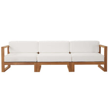 Load image into Gallery viewer, Upland 3-Piece Outdoor Patio Teak Wood Sectional Sofa Set by Modway
