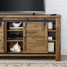 Load image into Gallery viewer, Cheshire 71&quot; Rustic Sliding Door TV Stand by Modway

