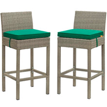 Load image into Gallery viewer, Conduit Outdoor Patio Wicker Rattan Bar Stool Set of 2 by Modway
