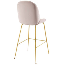 Load image into Gallery viewer, Scoop Gold Stainless Steel Leg Performance Velvet Bar Stool by Modway
